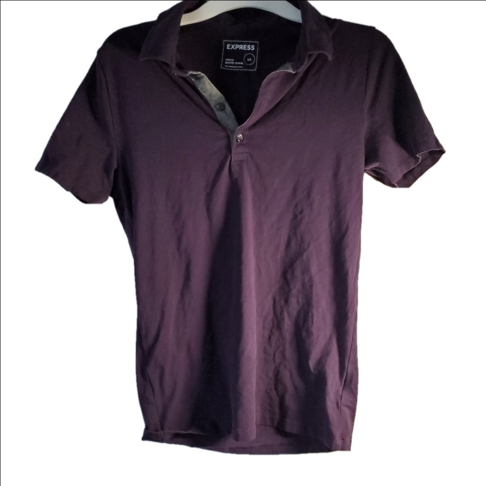 Express Moisture Wickening Purple Polo